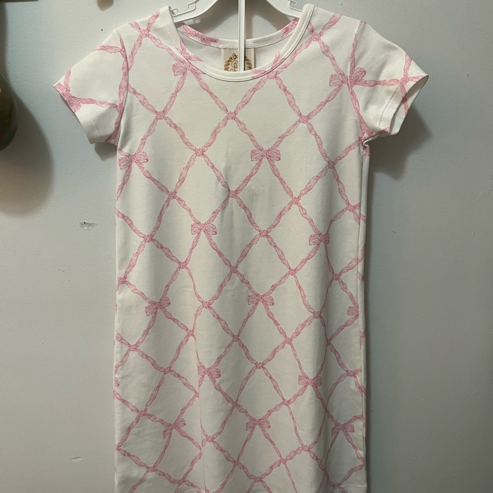 The Beaufort Bonnet Company Pink and White Casual Kids Dress